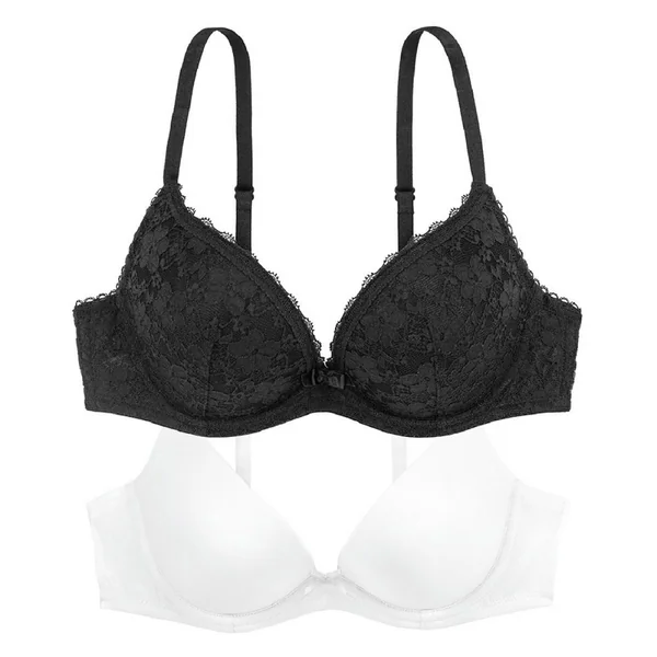 lot de 2 soutiens-Gorge Push-Up Noir-Blanc Dorina