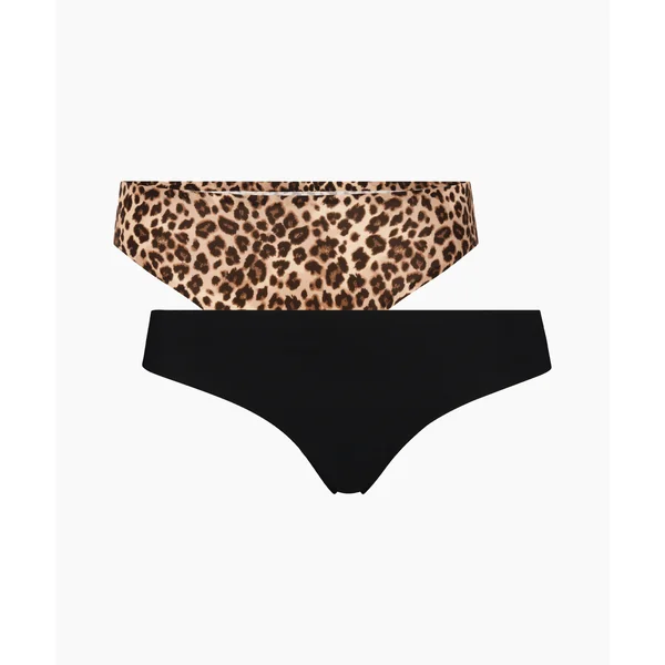 Lot de 2 Strings Invisibles - Noir