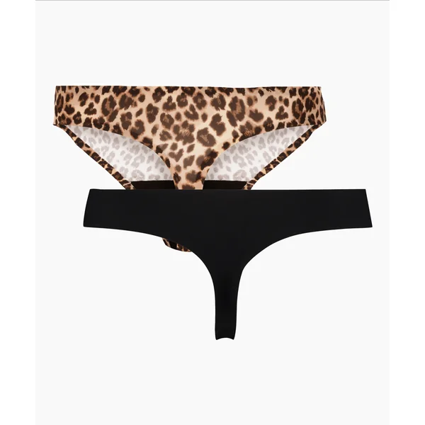 Lot de 2 Strings Invisibles - Noir