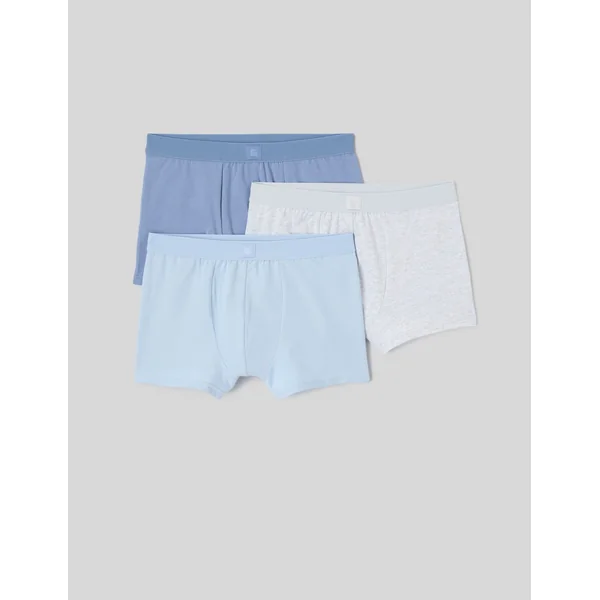 Lot de 3 boxers unis Bleu clair