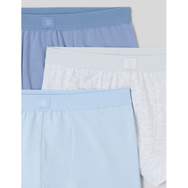 Lot de 3 boxers unis Bleu clair