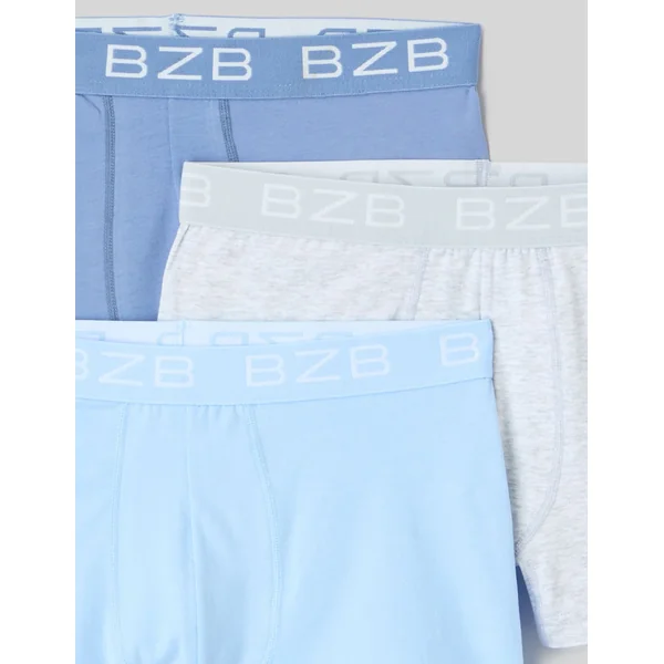 Lot de 3 boxers unis Bleu