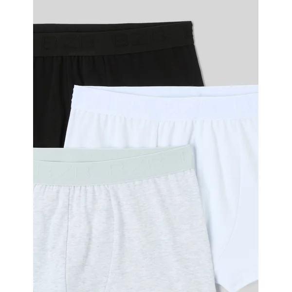 Lot de 3 boxers unis Gris clair