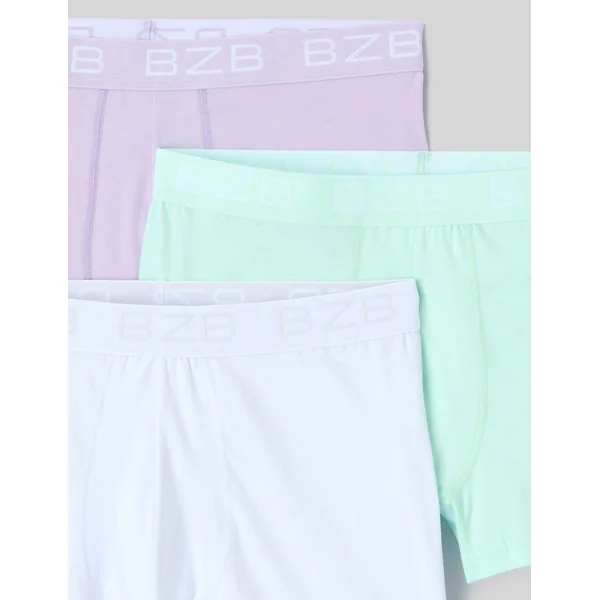 Lot de 3 boxers unis Lila