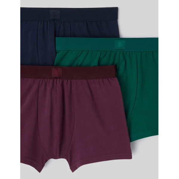Lot de 3 boxers unis Vert
