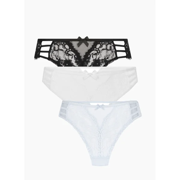 Lot de 3 culottes brésiliennes Belle - Noir