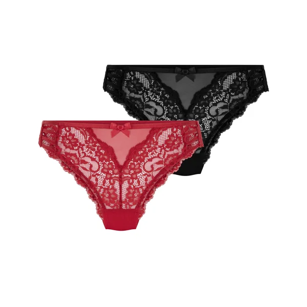 Lot de 3 culottes brésiliennes Belle - Rouge