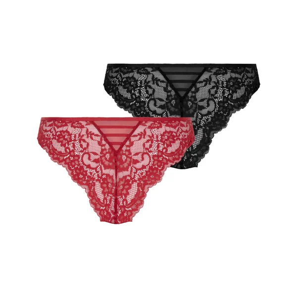 Lot de 3 culottes brésiliennes Belle - Rouge