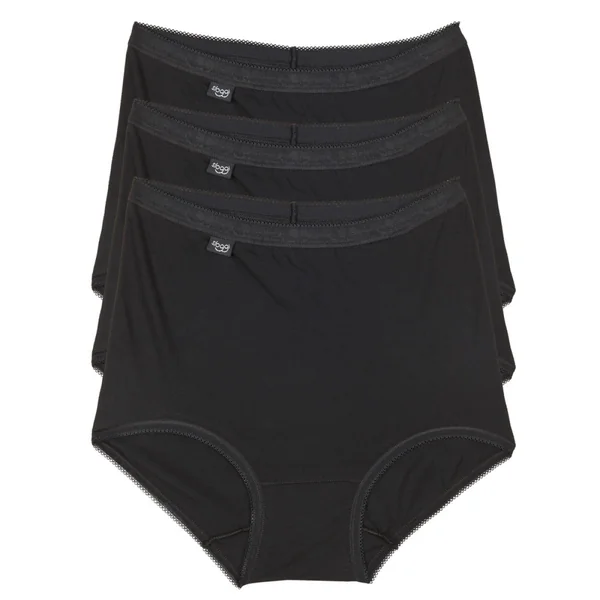 Lot de 3 culottes classiques Sloggi Basic Noires en coton Sloggi