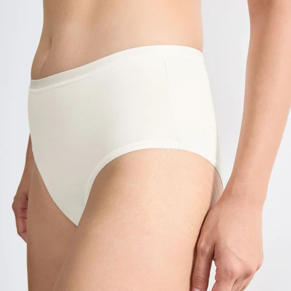 Lot de 3 culottes midi nacre en coton blanc Sloggi
