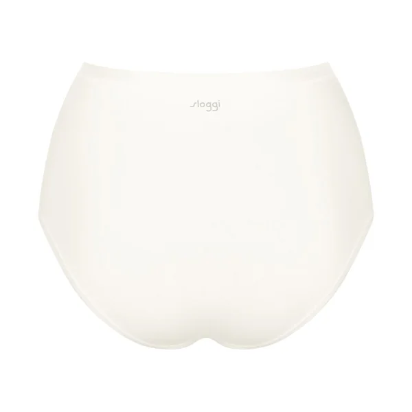 Lot de 3 culottes taille haute nacre en coton blanc Sloggi