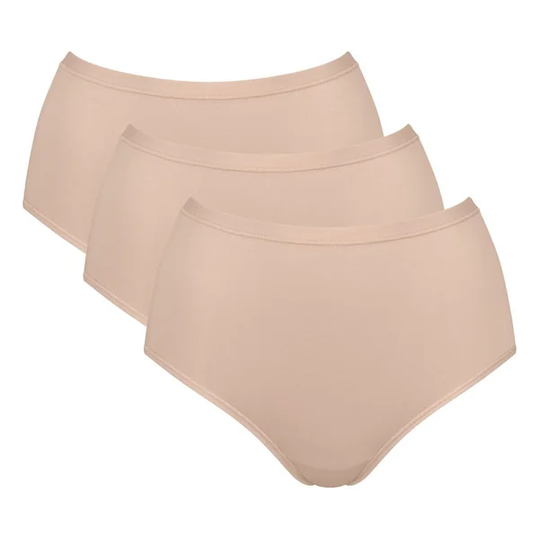Lot de 3 culottes taille haute nude en coton Sloggi