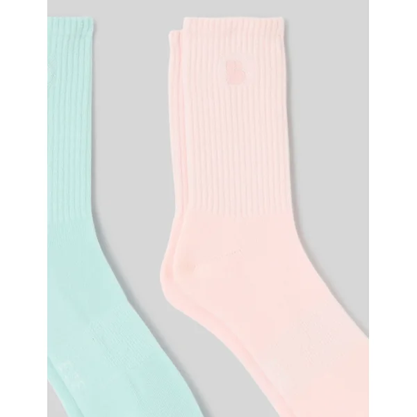 Lot de 3 paires de chaussettes brodées Rose