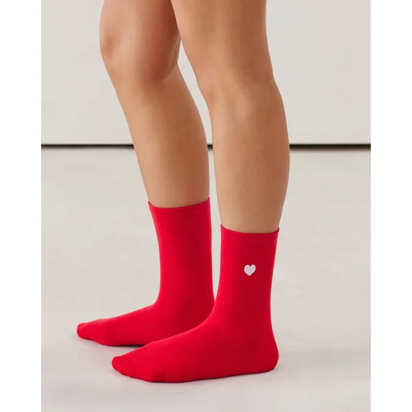 Lot de 3 paires de chaussettes coton à motifs coeurs