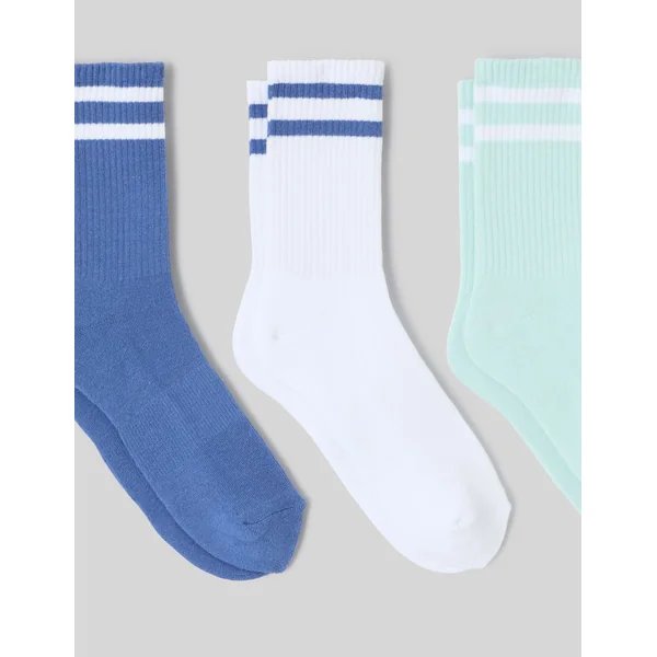 Lot de 3 paires de chaussettes de sport Bleu moyen