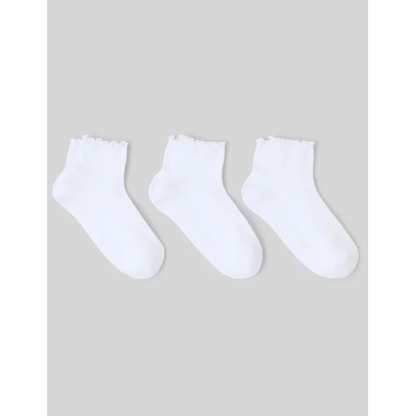 Lot de 3 paires de chaussettes froufrou Blanc