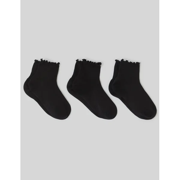 Lot de 3 paires de chaussettes froufrou Noir
