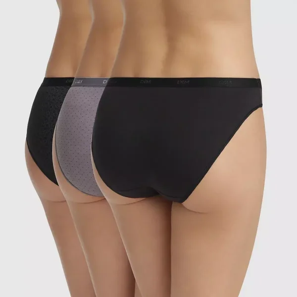 Lot de 3 slips Les Pockets en coton Dim