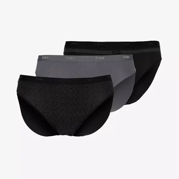 Lot de 3 slips Les Pockets en coton Dim