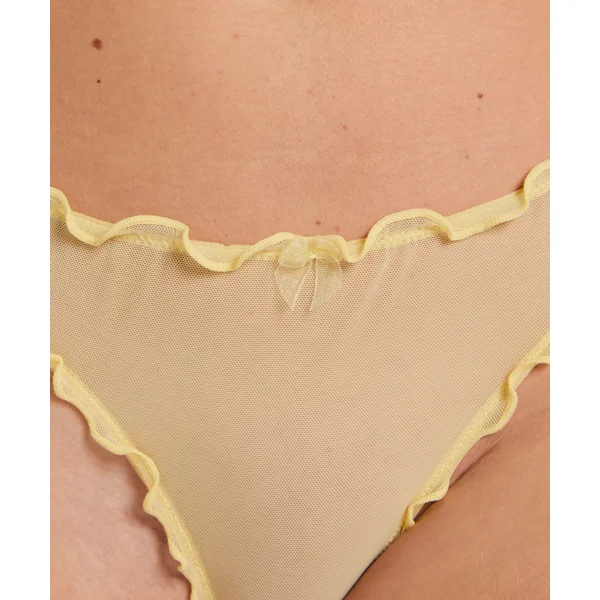 Lot de 3 Strings Vichy - Jaune