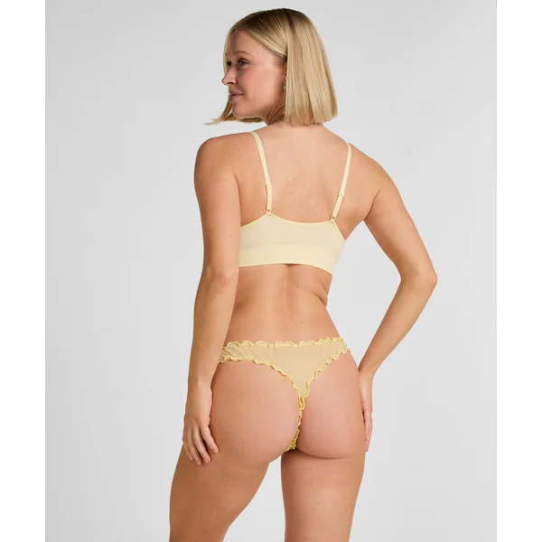 Lot de 3 Strings Vichy - Jaune