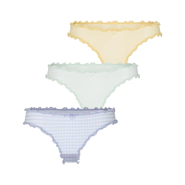 Lot de 3 Strings Vichy - Jaune