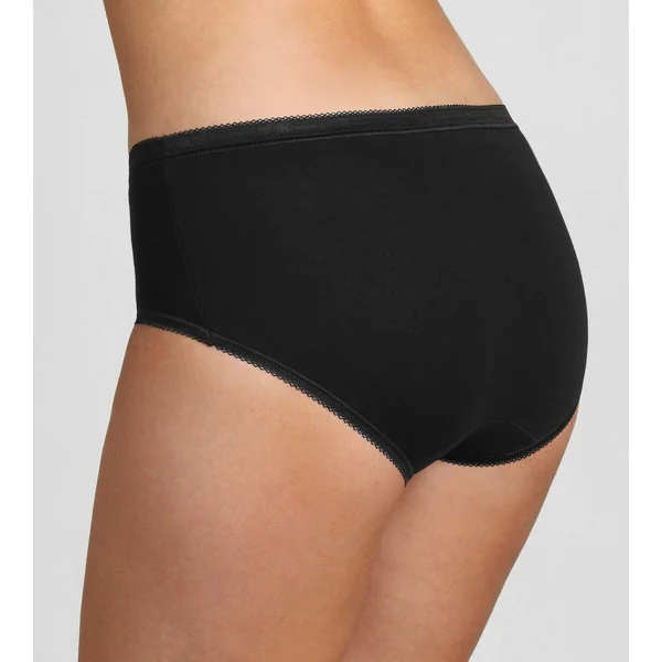 Lot de 4 culottes classiques Sloggi Basic Noires en coton Sloggi