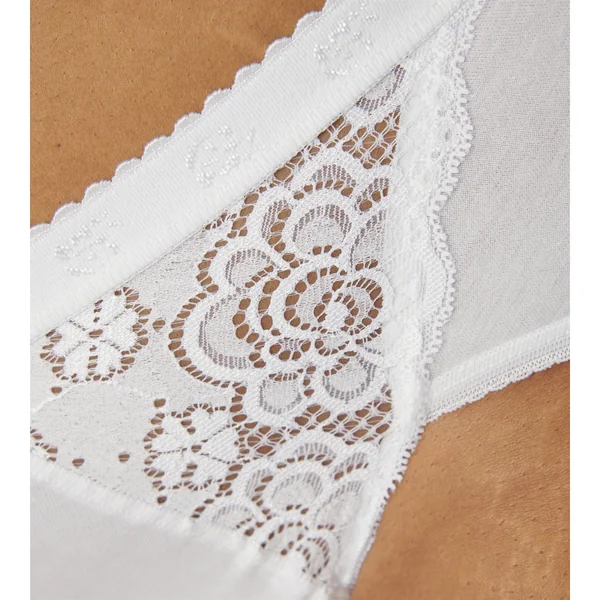 Lot de 4 culottes classiques Sloggi Chic Blanc en coton Sloggi