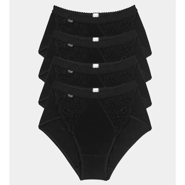 Lot de 4 culottes classiques Sloggi Chic Noires Sloggi