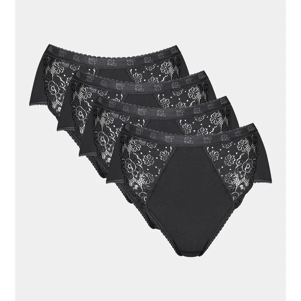 Lot de 4 culottes classiques Sloggi Chic Noires Sloggi