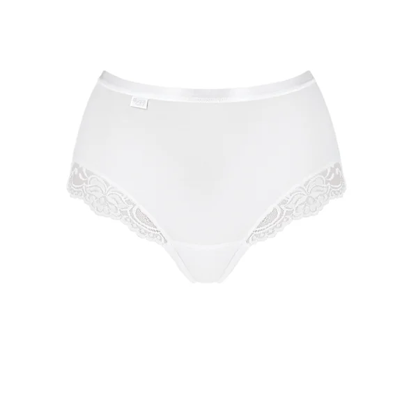 Lot de 4 culottes classiques Sloggi Romance Blanches en coton Sloggi