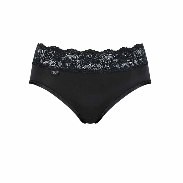 Lot de 4 culottes classiques Sloggi Romance Noires en coton Sloggi