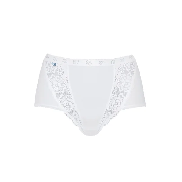 Lot de 4 culottes hautes - Blanc sloggi Chic Maxi 4P WHITE en coton Sloggi