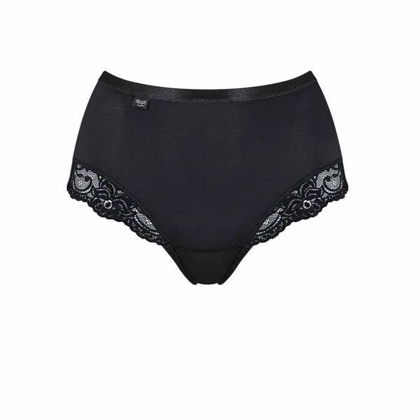 Lot de 4 culottes hautes - Noir sloggi Romance Maxi 4SP/FR BLACK en coton Sloggi
