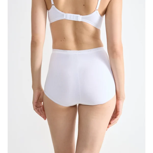 Lot de 4 culottes hautes Sloggi Basic Blanches en coton Sloggi