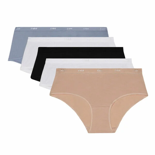 Lot de 5 boxers en coton Dim Les Pockets