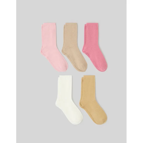Lot de 5 paires de chaussettes lurex brown