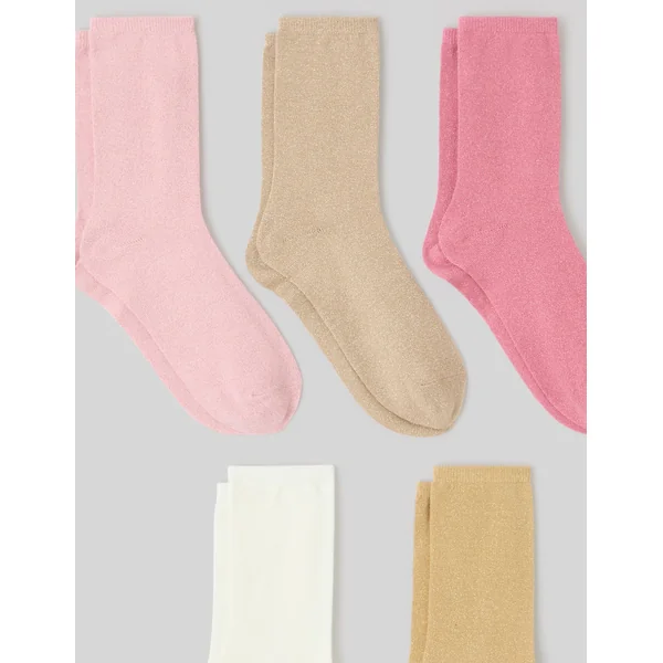 Lot de 5 paires de chaussettes lurex brown