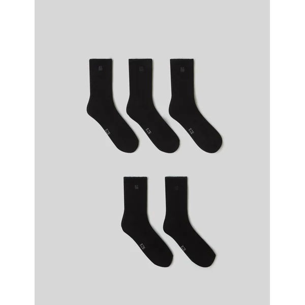Lot de 5 paires de chaussettes unies Noir