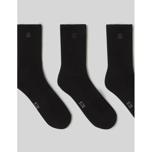 Lot de 5 paires de chaussettes unies Noir