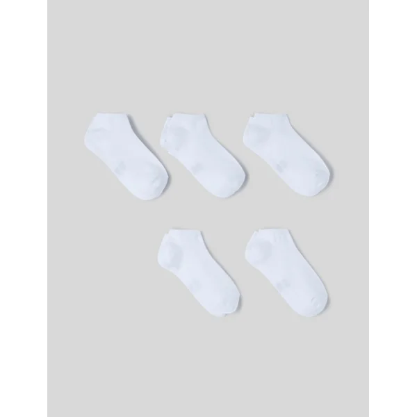Lot de 5 paires de socquettes unies Blanc