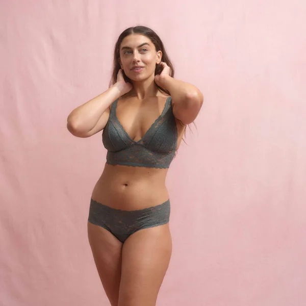 Lot de deux bralettes rembourées légères Vert /Ivoire Dorina