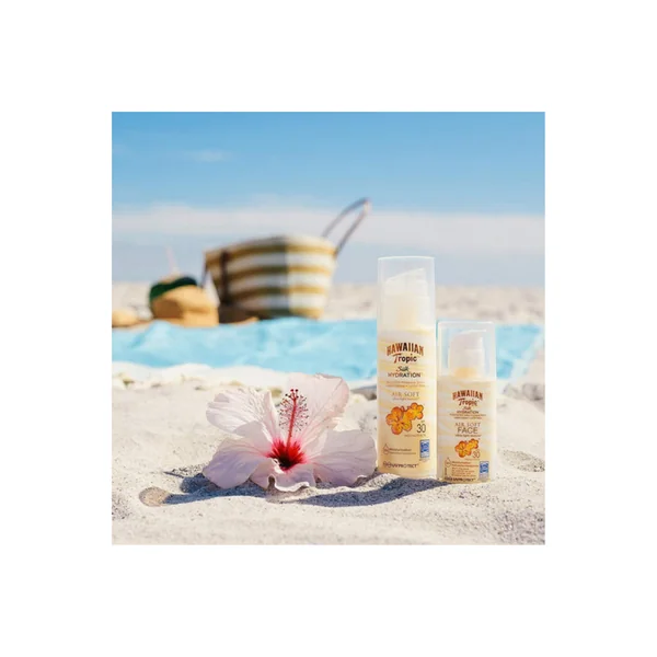 Lotion Solaire Pompe Visage Non-Grasse 12h D'hydratation - Spf 30 Hawaiian Tropic