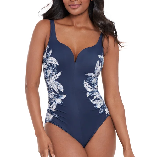maillot 1 pièce classique bleu minuit en nylon Miraclesuit