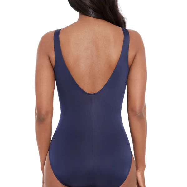 maillot 1 pièce classique bleu minuit en nylon Miraclesuit