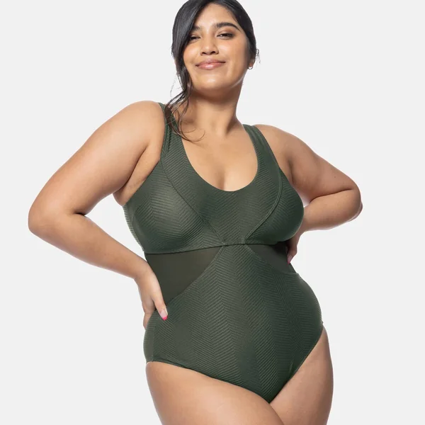 Maillot 1 pièce gainant vert Dorina Maillots