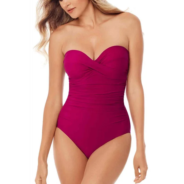 Maillot de bain 1 pièce bustier Violet Miraclesuit Rock Solid Miraclesuit