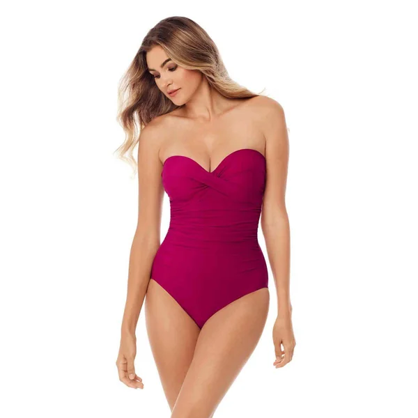 Maillot de bain 1 pièce bustier Violet Miraclesuit Rock Solid Miraclesuit