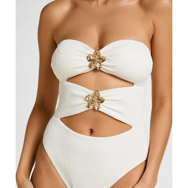 Maillot de bain Crinkle - Blanc