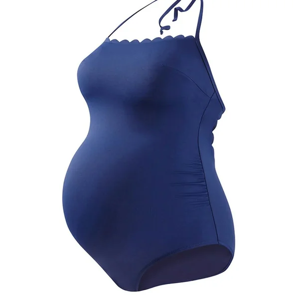 Maillot de bain de grossesse une piece - bleu Cache Coeur Maillot